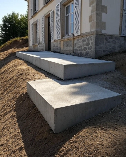 Travaux de dalle